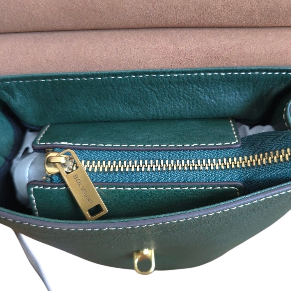 Bolvain The Françoise Backpack Deep Green Backpack/Hand Bag NWT - Picture 7 of 17